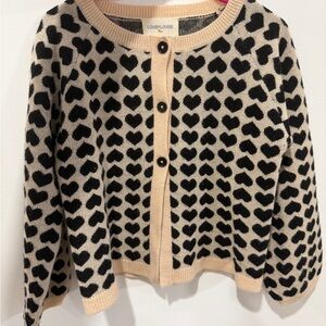 Louis Louise Black Heart Cardigan for Kids
